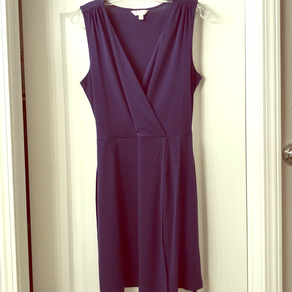 Faux wrap dress with tie detail at waist